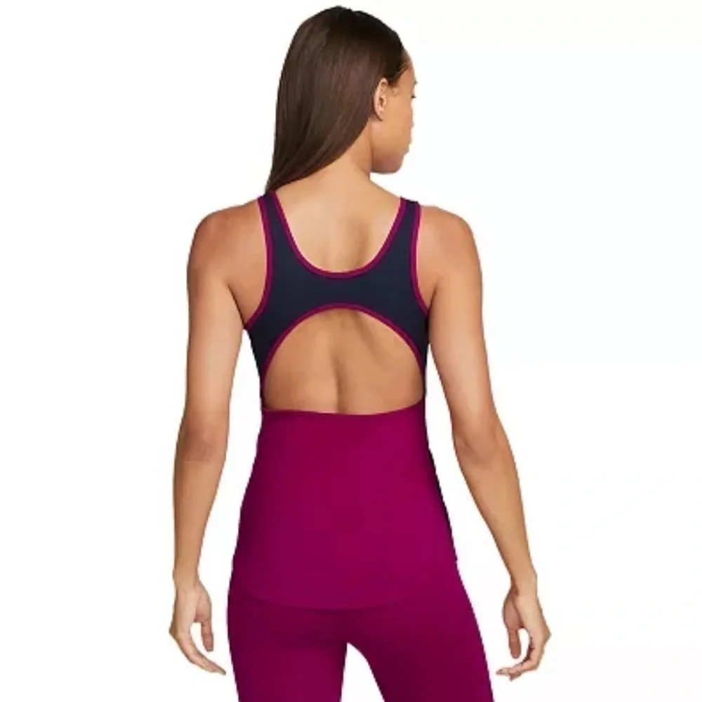 Brand New Nike Yoga Dri-Fit Training Tank Top Berry Racerback Crew Neck Stretchy